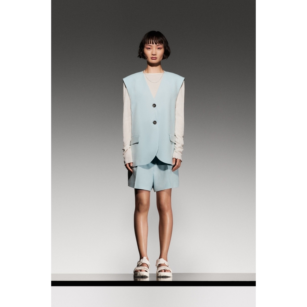Zara Mint Vest & Shorts Set Small NWT - Picture 9 of 14